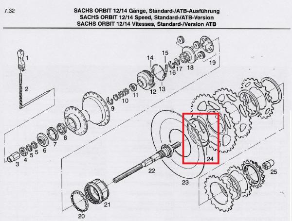 STAUBDECKEL SACHS ORBIT, Ø 64 MM, 00 0121 111 000